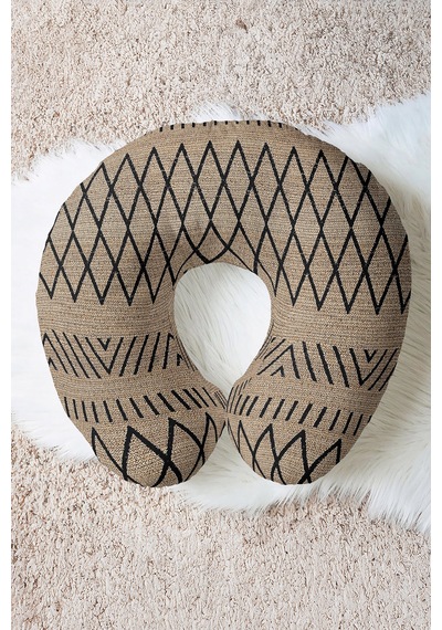 Etnik Geometrik Desen Ergonomik Boyun Yastığı-afrikan Tarzı Bej Siyah Yumuşak Seyahat Yastığı Pastel Yağmur Şampanya Etnik Geometrik Desen Ergonomik Boyun Yastığı-afrikan Tarzı Bej Siyah Yumuşak Seyahat Yastığı Pastel Yağmur Şampanya