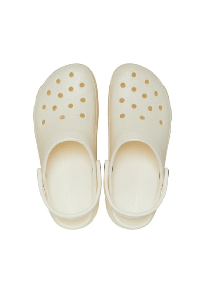 Crocs Classic Platform Glitter Clogw Kadın Terlik 207241 Krem