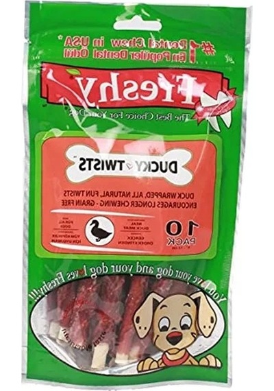 90 Gr Ördek Kaplı Sütlü Burgu Köpek Ödülü - Renkli Ve Lezzetli