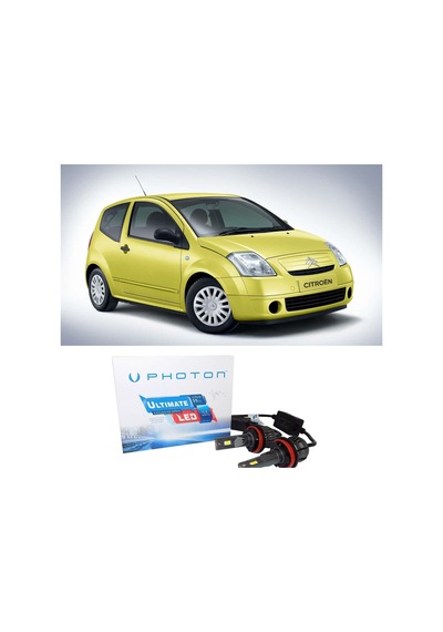 Citroen C2 Led Xenon Uzun + Kısa Far Ampulü H4 Ultimate Yeni Seri Beyaz