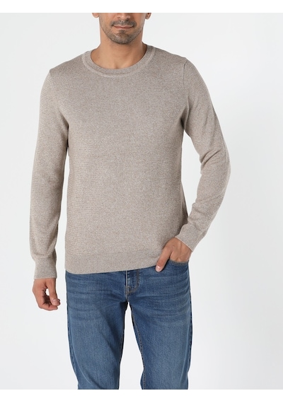 Colin's Regular Fit Bisiklet Yaka Erkek Bej Kazak CL1046786_Q1.V2_BME