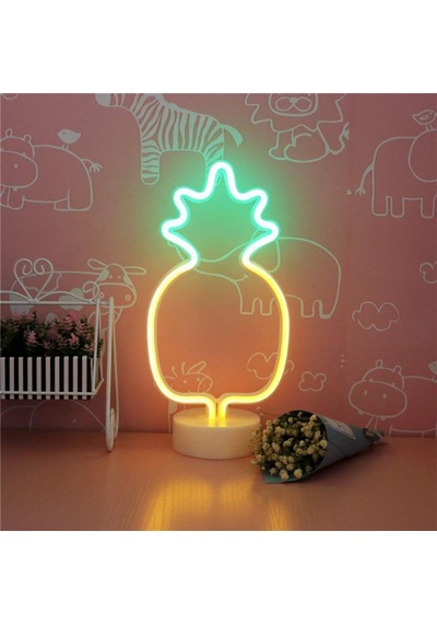 Dekoratif Ananaslı Neon Led Masa Ve Gece Lambası Hediyelik Lamba 50001 .