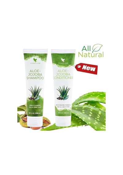 Forever Living Aloe Jojoba Şampuan 296 ML + Saç Kremi 296 ML
