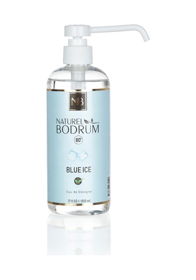 Nb Naturel Bodrum Blue İce Kolonya Mega Aile Seti 1 Litre + 500 Ml + 400 Ml + 60 Ml 4'lü Paket %80