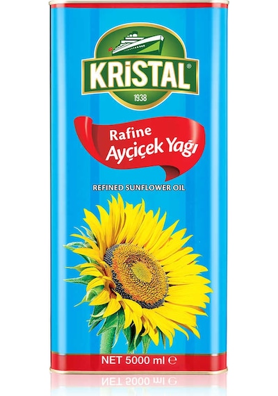 Kristal Rafine Ayçiçek Yağı Teneke 5 L
