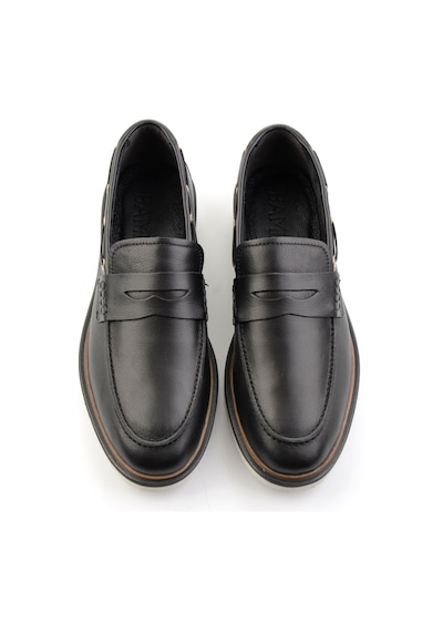 Siyah Hakiki Deri Erkek Loafer Ayakkabı E01698626003 Siyah