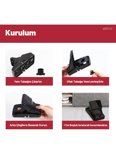 Fare Tuzağı 6'lı Paket, Güçlü Yaylı Kemirgen Yakalama Sistemi Yeniden Kullanılabilir Hijyenik Fare Kapanı