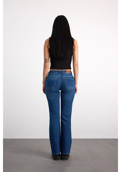 24326-73603 Kadın Boot Cut Mıd Denim Waıst 24326-73603 Koyu Mavi