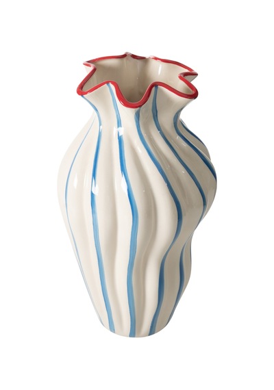 Mudo Home Blue Lıne Vazo 21x21x39cm Mavi