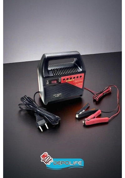 Akü Şarj Cihazı 6v - 12v 6 Amper Araç Aküsü Motor Aküsü Şarj Aleti Redresör