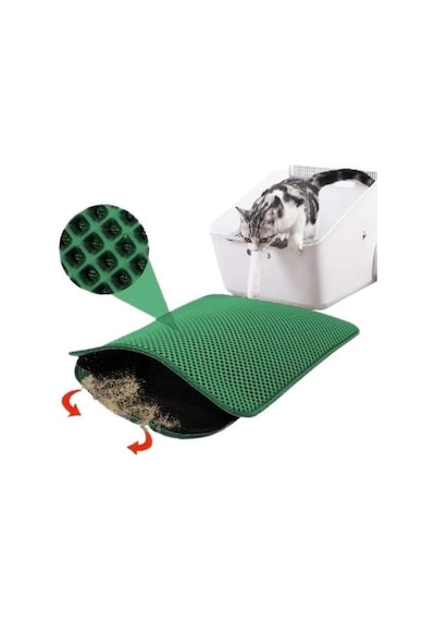 Kedi Tuvaleti Önü Elekli Kedi Kumu Paspası 60 X 40 Cm