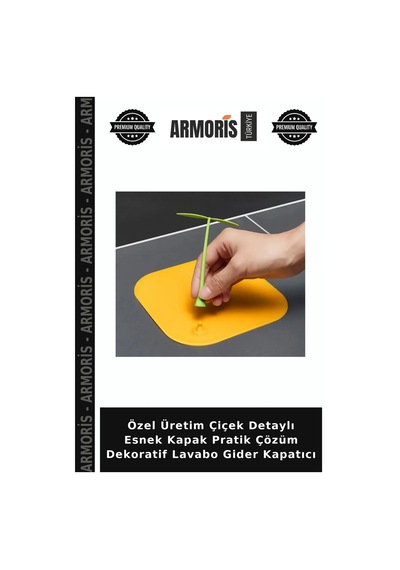 Özel Üretim Çiçek Detaylı Esnek Kapak Pratik Çözüm Dekoratif Lavabo Gider Kapatıcı Çok Renkli