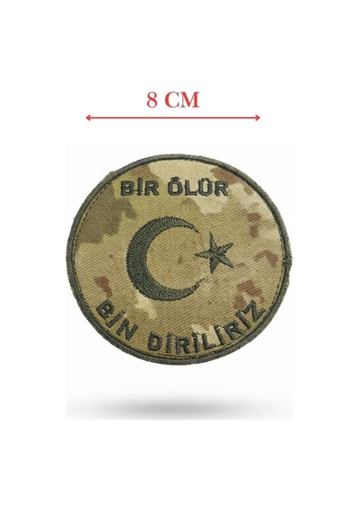 Özel Üretim Nakış Bir Ölür Bin Diriliriz Kültür Birlik Türk Çok Renkli