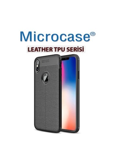 Microcase Apple Uyumlu iPhone Xs Max Leather Tpu Silikon Kilif + Ekran Koruma 295881054 - Seçenek / Renk-Ekran Koruma-Siyah-Tempered Glass Istiyorum