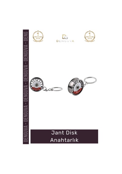 Anahtarlık Otomobil Tutkunları Metal Aksesuar Şık Tasarım Premium Estetik Jant Disk Anahtarlık