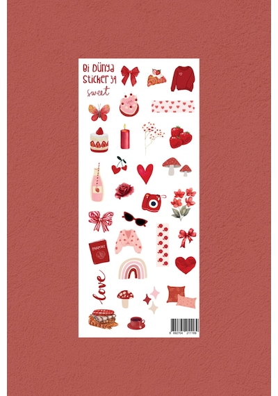 M39 Kırmızı Günler Sticker Seti Çok Renkli