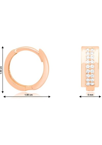 Tektaş - Pembe Altın 14 Ayar Halka Küpe N11.19248