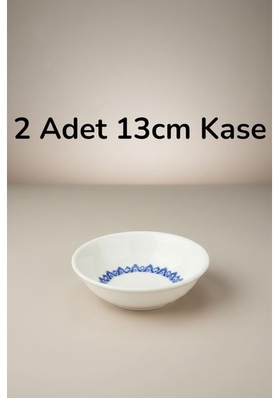 14 Parça Porselen Mavi Etnik Kahvaltı Sunum Seti, Kahvaltılık