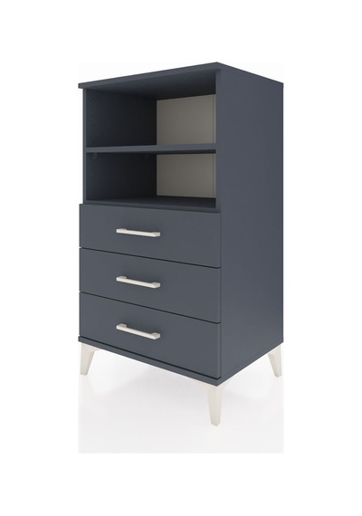 Hyperion Komodin 2 Raflı 3 Çekmeceli 60x44x106 Antrasit-antrasit Antrasit