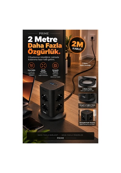 Robeve Fulltech Prıme 8 Li Akım Korumalı Kule Priz 3680w - Pd 20w, 1050j Koruma, 2 Usb-c + 2 Usb-a, 4 Bağımsız Güç Anahtarı, 2 Metre Kablolu Dikey Çoklu Priz Grup Priz Kule Tipi Grup Priz 2 M Robeve Fulltech Prıme 8 Li Akım Korumalı Kule Priz 3680w - Pd 20w, 1050j Koruma, 2 Usb-c + 2 Usb-a, 4 Bağımsız Güç Anahtarı, 2 Metre Kablolu Dikey Çoklu Priz Grup Priz Kule Tipi Grup Priz 2 M