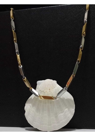 Sarı Gri Çizgili Kararmaz Çelik Zincir Sarı-gri - 30093037 Sarı-gri