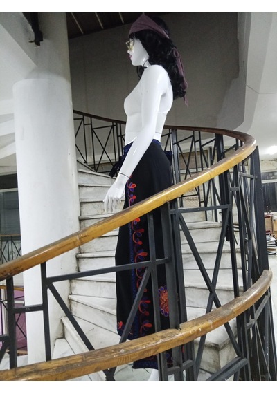 Eren Style Otantik Nakış İşlemeli Harem Şalvar Bulmaca Pantolon 104 Cm -9315 Siyah