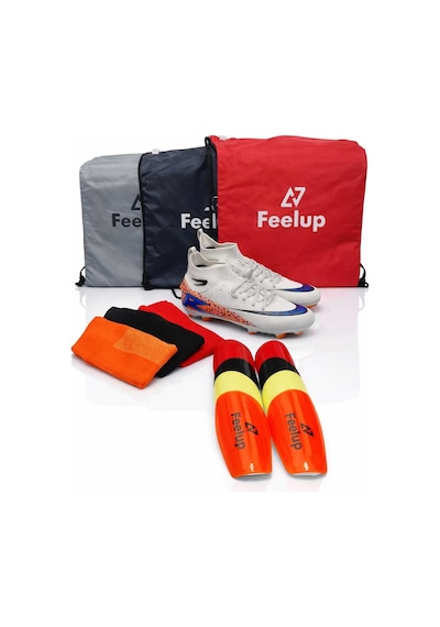 Football Unisex Krampon Set 1 Adet Çanta, + 1 Adet Çorap + 1 Adet Tekmelik Gri