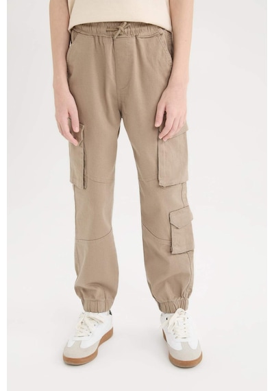 DeFacto Erkek Çocuk Kargo Cepli Standart Paça Gabardin Jogger Pantolon D6314A825SPBN294