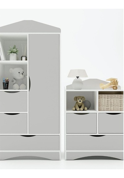 Floradesign Baby Step Çocuk Odası Takımı Gardırop + Şifonyer