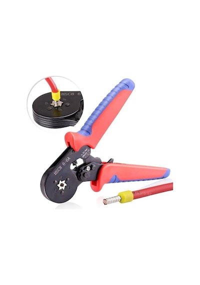 Electroon Hsc8 6-6a Terminal Sıkma Pensesi 0.25-6mm2 Awg23-10 +300parça Kablo Pabucu Set 1 Adet
