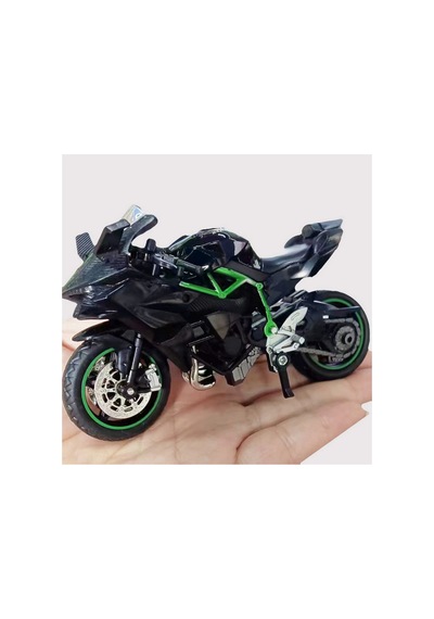 1:18 Ölçek H2r Metal Alaşım Motosiklet Maketi - Süspansiyonlu Ve Standlı Model Çok Renkli