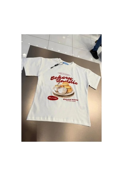 Poala Kids Bakery Oversize Tshirt Beyaz