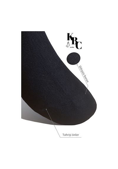 Kbc Socks 12'li Siyah Dikişsiz Bambu Yazlık Klasik Erkek Çorap Seti /kutulu Siyah