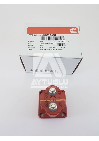 Cummins Dizel Motor Bobin Solenoid 24 Volt Çift Uçlu