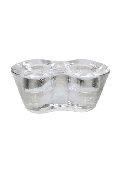 Mumluk İkili Şeffaf Cam 10x4 Cm Şeffaf
