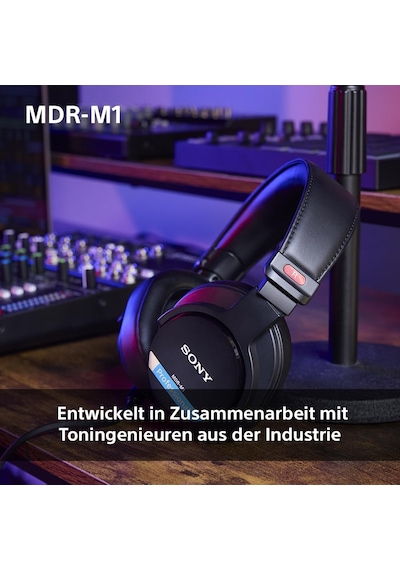 Sony Mdr-m1 Studio Kapalı Arka Kulaklık - Kablolu, Ultra Geniş Bant Oynatma 5hz-80khz , Stüdyo Kaydı Ve Karıştırma İçin İdeal, Hafif Tasarım 216g , 2 Çıkarılabilir Kablo İçerir, Siyah
