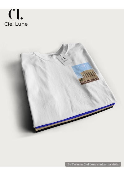 Nevermind Unisex Kadın Erkek Athens Acropolis Baskılı Özel Tasarım Oversiz Beyaz Nevermind Unisex Kadın Erkek Athens Acropolis Baskılı Özel Tasarım Oversiz Beyaz