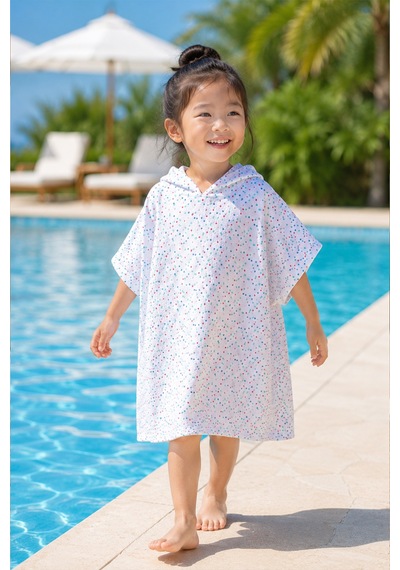 Müslin Çocuk Panço Unisex Model - Bebek & Çocuk Plaj Ve Banyo Panço Beyaz - 886578891 0-3 Yaş
