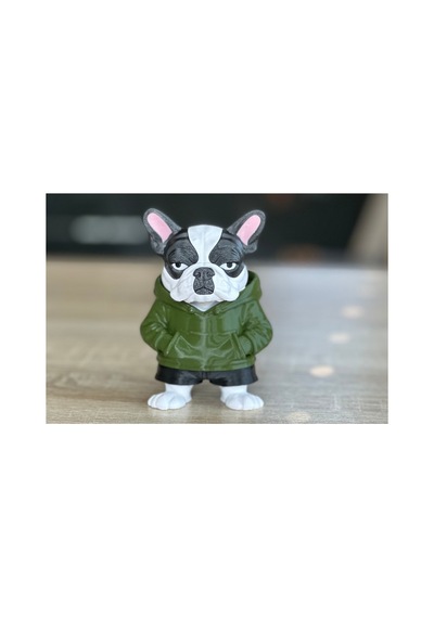 Kapüşonlu Fransız Buldog Figürü 10cm