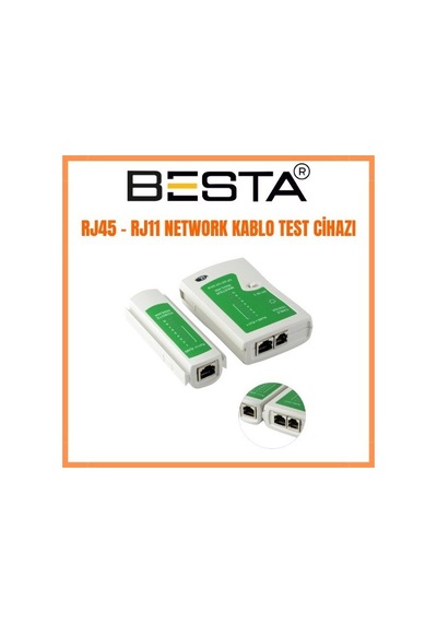 Rj45 / Rj11 Tester Adsl Kablo Cat5 Cat6 Kablo Test Cihazı