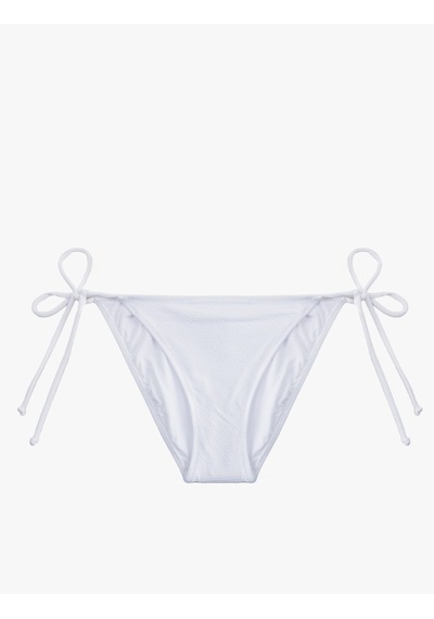 Koton Yanları Bağlamalı İpli Dokulu Bikini Altı Beyaz 6sak00011mm