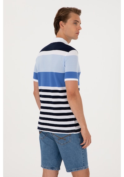 U.S. Polo Assn. Erkek Regular Fit Polo Yaka İndigo Tişört 50300046-VR028