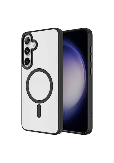 Zore Galaxy S24 Plus Uyumlu Magsafe Şarj Özellikli Krom Magsafe Silikon Ogaa Kılıf-pembe