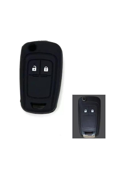 Gma Keys Opel Astra Corsa Mokka Insignia Uyumlu 2 Tuşlu Siyah Silikon Anahtar Kılıfı