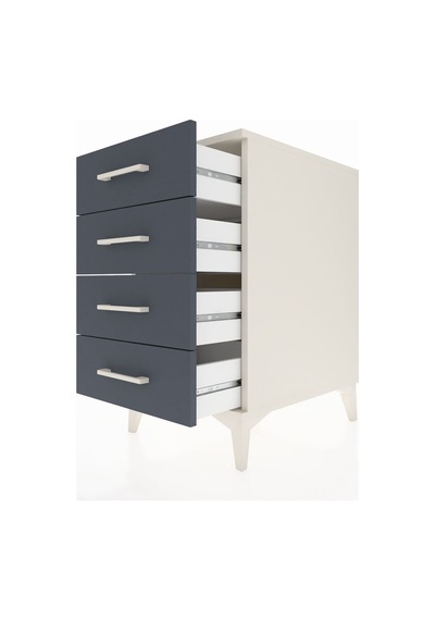 Kronos Komodin 4 Çekmeceli 44x59x80 Aytaşı-antrasit Aytaşı