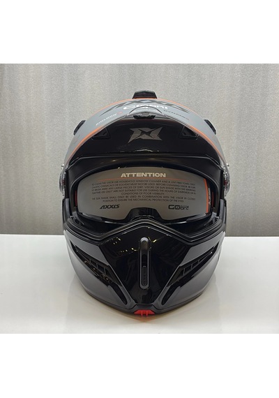 Axxıs Kask Fu409sv Ghostfıghter Sv Solıd A1 Parlak Siyah