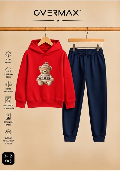 Overmax Teddy Bear Baskılı Çocuk Kapüşonlu Sweatshirt Eşofman Takımı 3-12 Yaş Kırmızı Üst-lacivert Alt - 924458985 Kırmızı Üst-lacivert Alt Overmax Teddy Bear Baskılı Çocuk Kapüşonlu Sweatshirt Eşofman Takımı 3-12 Yaş Kırmızı Üst-lacivert Alt - 924458985 Kırmızı Üst-lacivert Alt
