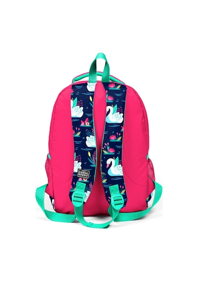 Coral High Kids Neon Mercan Lacivert Kuğu Desenli 3'lü Okul Çanta Seti Set0123402
