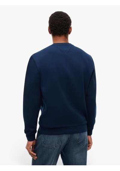 Tommy Hilfiger Tjm Reg Badge Crew Ext Erkek Mavi Sweatshirt - Dm0dm23607