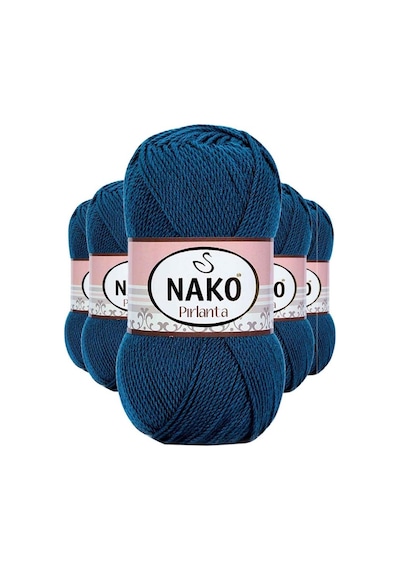 5 Adet Pırlanta Amigurumi El Örgü İpi Yünü Petrol Mavi 10328
